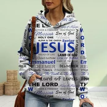 Женская мода синий буквенный принт свободные толстовки топы блузка свитшот повседневный длинный рукав пуловер топы XS красный