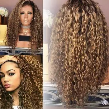 Женская мода синтетический полный парик длинные вьющиеся волнистые афро сексуальные парики для вечеринок
