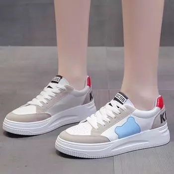 Женская мода, спортивная белая обувь, уличные повседневные универсальные кроссовки, кроссовки для бега, студенческая обувь 35 синий/белый