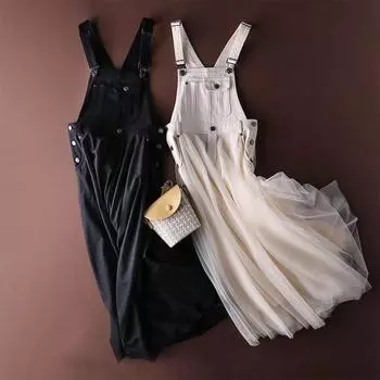 Женская мода свободная бретелька джинсовая юбка летнее джинсовое платье с тонким XL чёрный