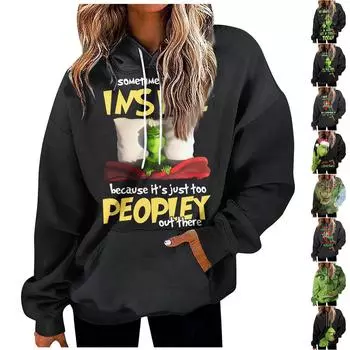 Женская мода, свободная повседневная повседневная толстовка с длинным рукавом и цветочным принтом, топ M белый