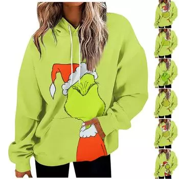 Женская мода, свободная повседневная повседневная толстовка с длинным рукавом и цветочным принтом, топ XXXL красный