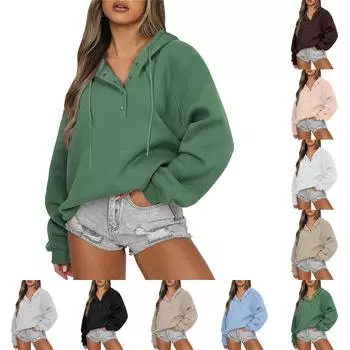 Женская мода свободная повседневная повседневная толстовка с длинным рукавом Хэллоуин улыбка принт толстовка топ XL чёрный