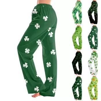 Женская мода свободная ул.. Повседневные брюки с принтом от Patrick s S