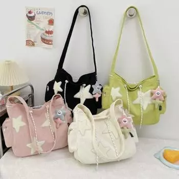 Женская мода вельветовая сумка через плечо для девочек простая сумка через плечо женские сумки большой емкости белый