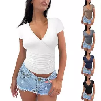 Женская мода весна-лето досуг тонкий однотонный жилет с нитками L хаки