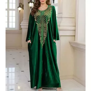 Женская мода весна осень клетчатый принт длинный рукав О-образный вырез свободная талия повседневные платья Size: One Size