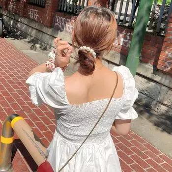 Женская мода жемчужная повязка для волос для девочек аксессуары для волос резинки для волос большие держатели для хвостиков уникальные A