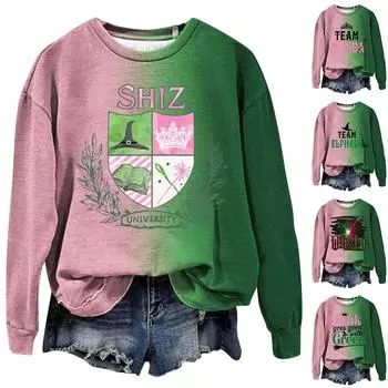 Женская мода, женская легкая толстовка с длинным рукавом, свитер с рисунком колледжа L горячий розовый