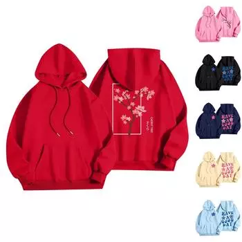 Женская мода, женский легкий пуловер с длинными рукавами и карманами, толстовка с капюшоном в стиле консервативного стиля XXXL чёрный