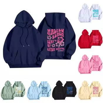 Женская мода, женский легкий пуловер с длинными рукавами и карманами, толстовка с капюшоном в стиле консервативного стиля M