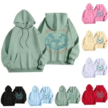 Женская мода, женский легкий пуловер с длинными рукавами и карманами, толстовка с капюшоном в стиле консервативного стиля XXXL белый