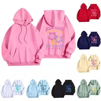 Женская мода, женский легкий пуловер с длинными рукавами и карманами, толстовка с капюшоном в стиле консервативного стиля XXL розовый