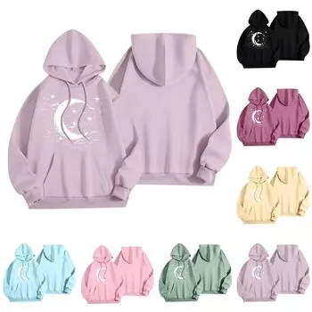 Женская мода, женский легкий пуловер с длинными рукавами и карманами, толстовка с капюшоном в стиле консервативного стиля XL