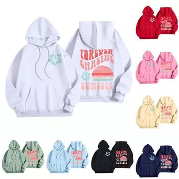 Женская мода, женский легкий пуловер с длинными рукавами и карманами, толстовка с капюшоном в стиле консервативного стиля L чёрный