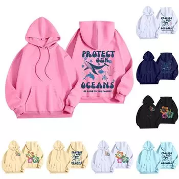 Женская мода, женский легкий пуловер с длинными рукавами и карманами, толстовка с капюшоном в стиле консервативного стиля XXL розовый