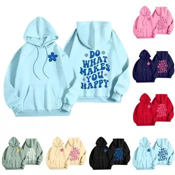 Женская мода, женский легкий пуловер с длинными рукавами и карманами, толстовка с капюшоном в стиле консервативного стиля L бежевый