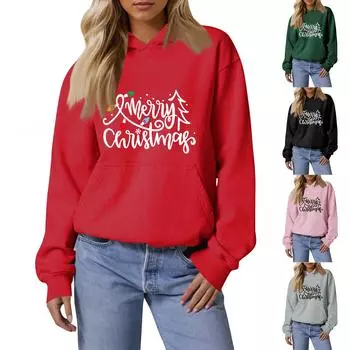 Женская мода, женский легкий пуловер с длинными рукавами и карманами, толстовка с капюшоном в стиле консервативного стиля L чёрный