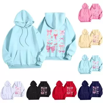 Женская мода, женский легкий пуловер с длинными рукавами и карманами, толстовка с капюшоном в стиле консервативного стиля L чёрный