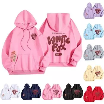 Женская мода, женский легкий пуловер с длинными рукавами и карманами, толстовка с капюшоном в стиле консервативного стиля XXXL