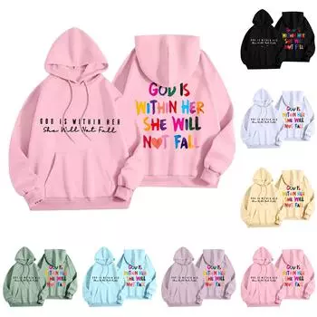 Женская мода, женский легкий пуловер с длинными рукавами и карманами, толстовка с капюшоном в стиле консервативного стиля L