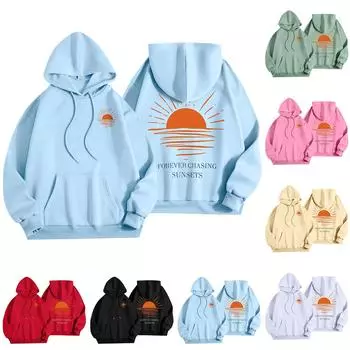 Женская мода, женский легкий пуловер с длинными рукавами и карманами, толстовка с капюшоном в стиле консервативного стиля XXXL чёрный