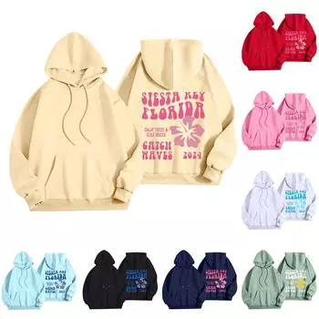 Женская мода, женский легкий пуловер с длинными рукавами и карманами, толстовка с капюшоном в стиле консервативного стиля L чёрный