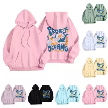 Женская мода, женский легкий пуловер с длинными рукавами и карманами, толстовка с капюшоном в стиле консервативного стиля L жёлтый