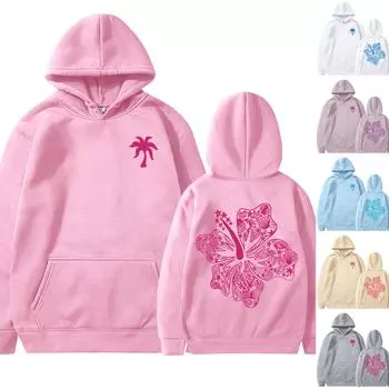 Женская мода, женский легкий пуловер с длинными рукавами и карманами, толстовка с капюшоном в стиле консервативного стиля M