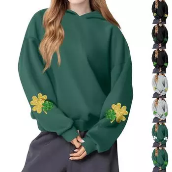 Женская мода, женский легкий пуловер с длинными рукавами и карманами, толстовка с капюшоном в стиле консервативного стиля XXL