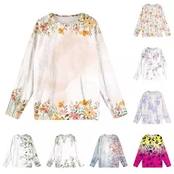 Женская мода зимние принтованные длинные рукава женские пижамы топы L зелёный