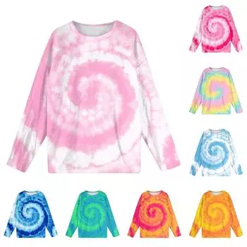 Женская мода зимние принтованные длинные рукава женские пижамы топы L синий