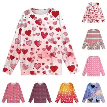 Женская мода зимние принтованные длинные рукава женские пижамы топы L