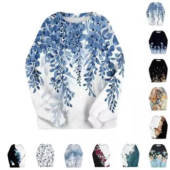 Женская мода зимняя повседневная женская пижама с цветочным принтом S чёрный