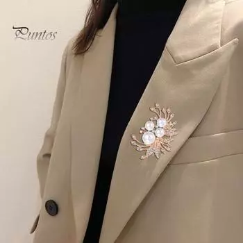 Женская модная брошь, булавка, блестящие стразы, инкрустация, брошь из искусственного жемчуга, элегантный значок из сплава, сумка, свитер, костюм, шаль, украшение, аксессуары для одежды розового золота