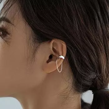 Женская модная цепочка, темперамент, индивидуальность, серьги-клипсы в виде ушной кости Thick