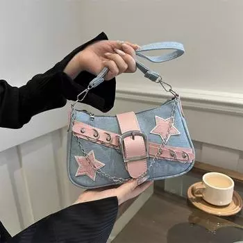 Женская модная диагональная сумка подмышками, новая модная универсальная сумка через плечо чёрный