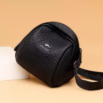 Женская модная дорожная сумка через плечо, женский рюкзак из мягкой кожи, повседневная сумка в иностранном стиле, большой вместимости, школьная сумка чёрный