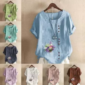 Женская модная футболка с коротким рукавом и принтом Babysbreath, свободная хлопковая рубашка, повседневная свободная летняя блузка, топы больших размеров S розовый