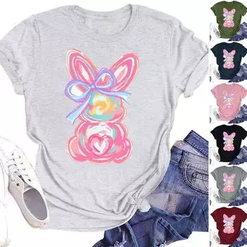 Женская модная футболка с круглым вырезом и коротким рукавом, пуловер L армия зеленый