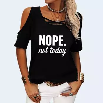 Женская модная футболка с открытыми плечами и круглым вырезом, летняя повседневная футболка с короткими рукавами, пуловер, женская футболка с буквенным принтом S розовый