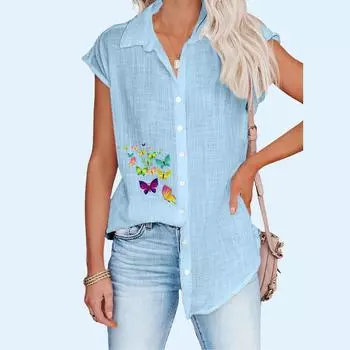 Женская модная футболка с принтом, летняя повседневная тонкая блузка с коротким рукавом, кардиган большого размера, футболка S белый