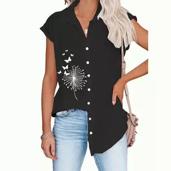 Женская модная футболка с принтом, весенне-летняя повседневная блузка с коротким рукавом, тонкий кардиган размера плюс S белый