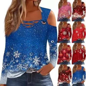 Женская модная футболка с V-образным вырезом и длинным рукавом, повседневная L винный