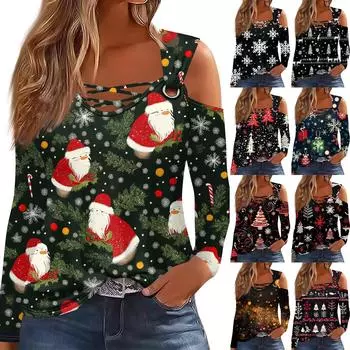 Женская модная футболка с V-образным вырезом и длинным рукавом, повседневная M винный