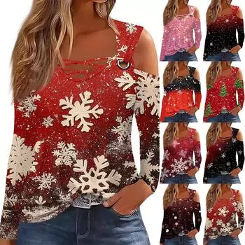 Женская модная футболка с V-образным вырезом и длинным рукавом, повседневная S