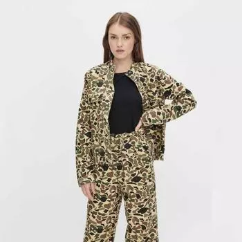 Женская модная хлопковая куртка с карманами и пуговицами PIECES