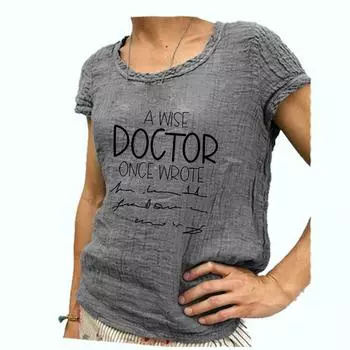 Женская модная хлопковая льняная футболка с круглым воротом и коротким рукавом, весенне-летняя блузка с принтом S розовый