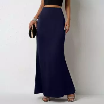 Женская модная и повседневная французская элегантная драпированная атласная юбка M