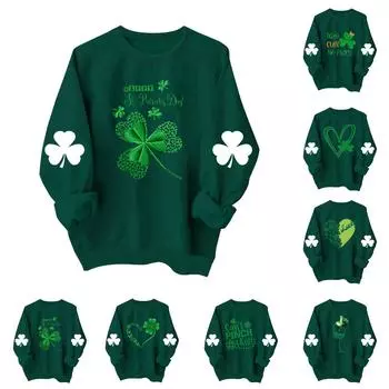 Женская модная и повседневная одежда. Толстовка с капюшоном и принтом Патрика с круглым вырезом спереди и плечами M